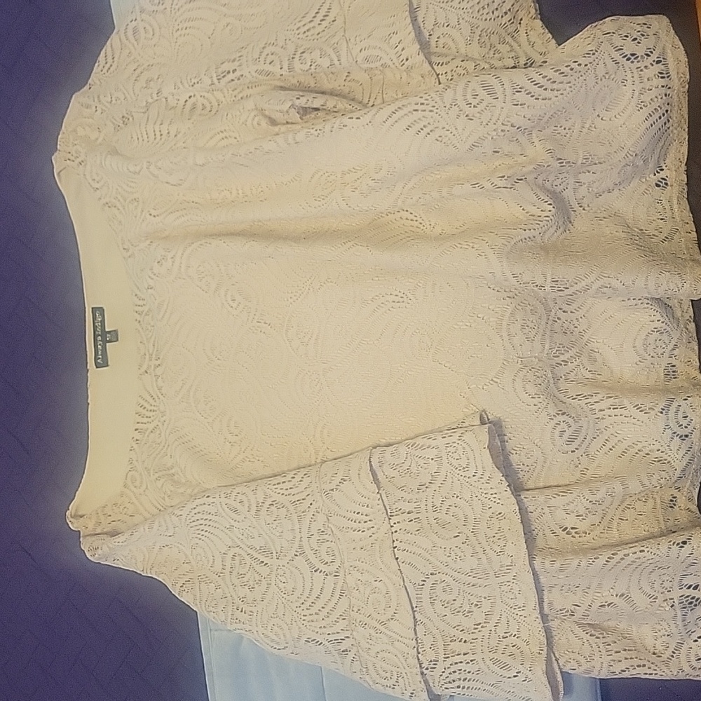 MAKE AN OFFER! Tan Lace Blouse